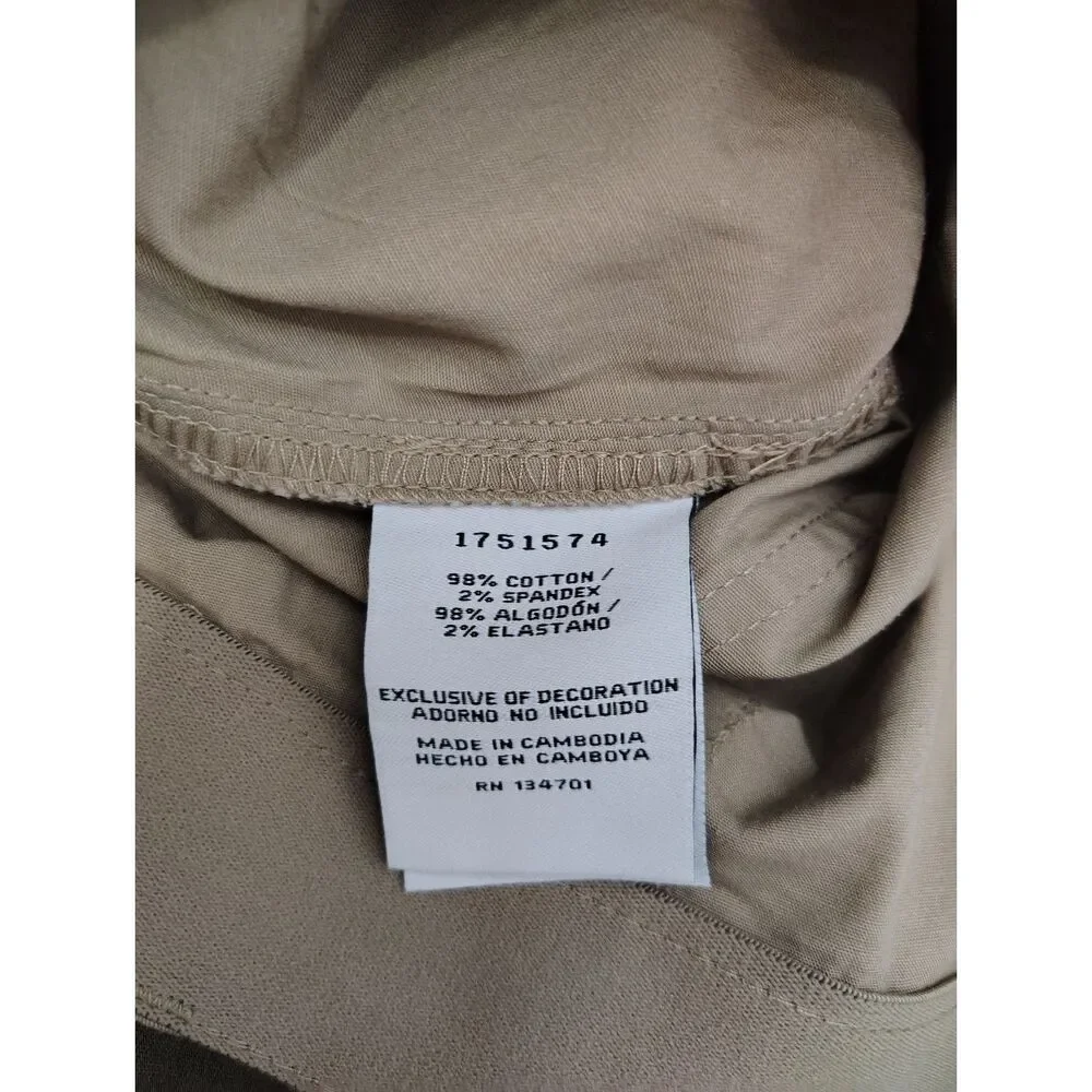 Boston Traders Khaki Chino Shorts Womens Size 10 Mid Rise Stretch Casual